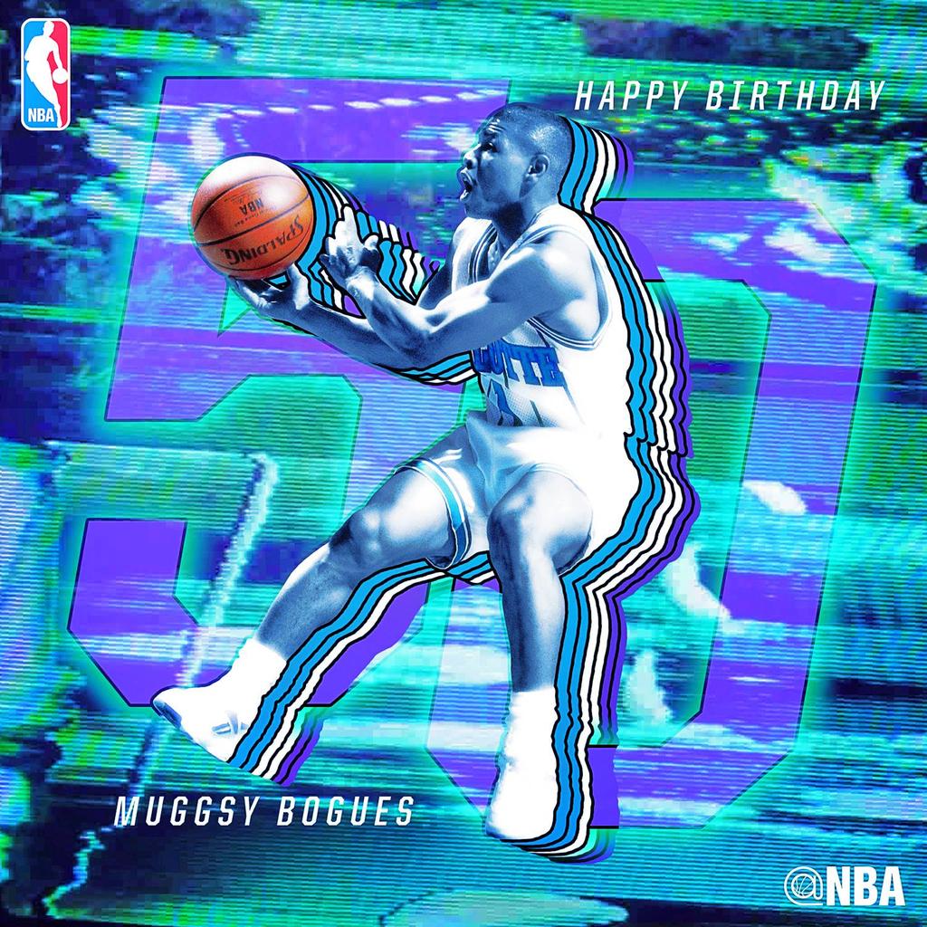 Happy 50th birthday to the shortest player in NBA history MUGGSY BOGUES!!!!! 