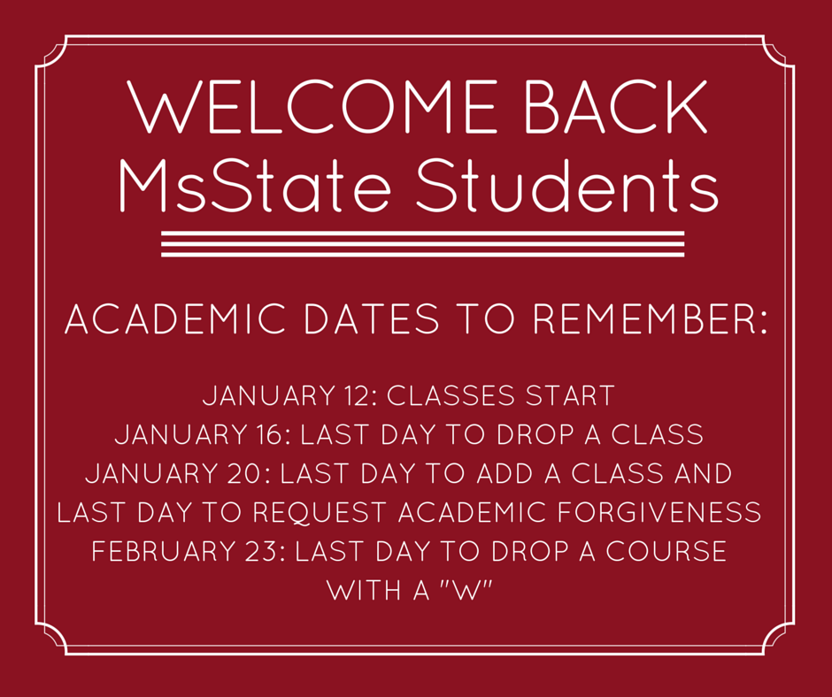 uaacmsu's tweet photo. Who's ready to start a fresh new semester? We are! Keep some important dates in mind over the next few weeks. http://t.co/hcggTLLm8s
