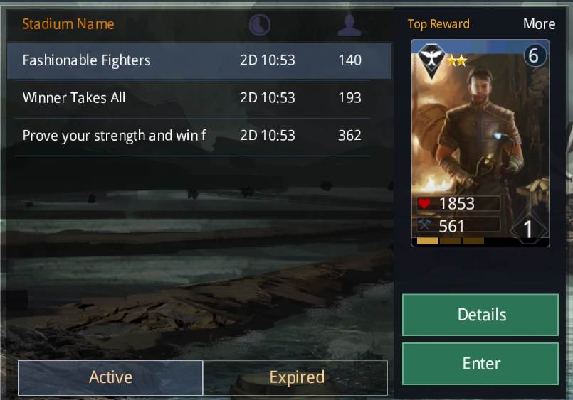 Play the Fashionable Fighters Arena to win valuable Recruits as you increase your might and climb the ladder!