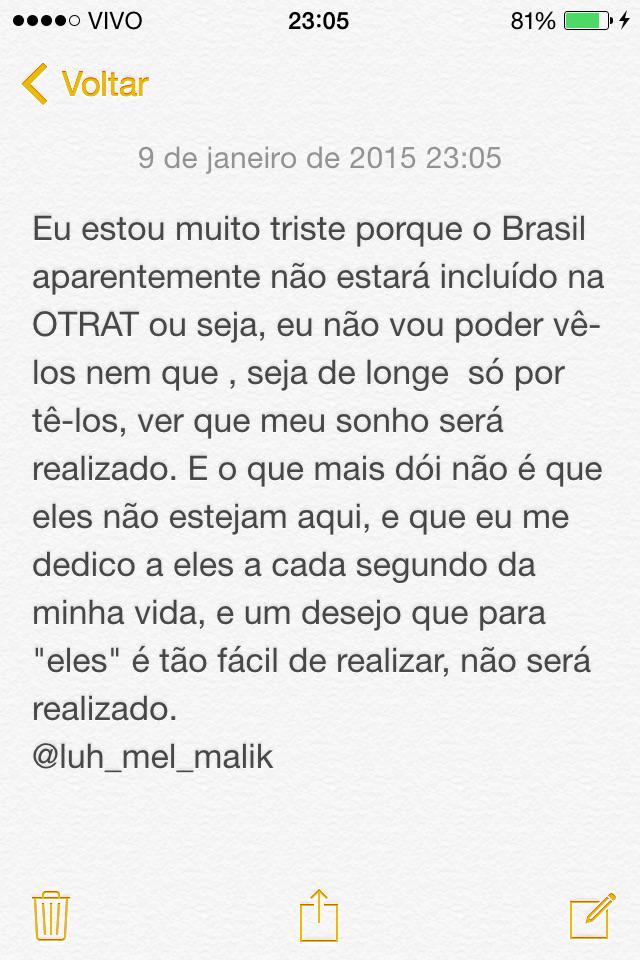 twoghostshst's tweet image. Não agüento mais chorar #1DWelcomeToBrazil