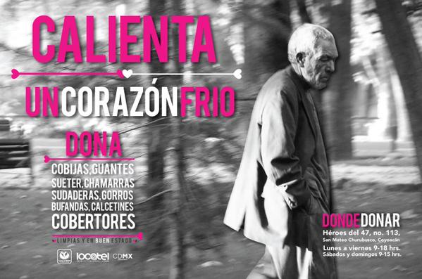 GobCDMX's tweet photo. En apoyo a campaña “En Frío Invierno Calor Humano” contamos con centro de acopio en las instalaciones de @locatel_mx http://t.co/4IbrkzYl1e