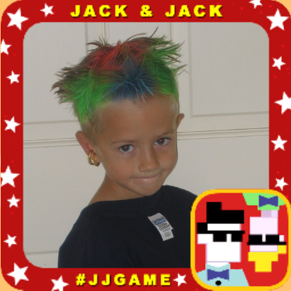 PAPADAVIDSGIRLS's tweet photo. Mom chose the hair dye. I chose the earring #JJGame http://t.co/1sbzWD98yR http://t.co/xbzbRttzYB