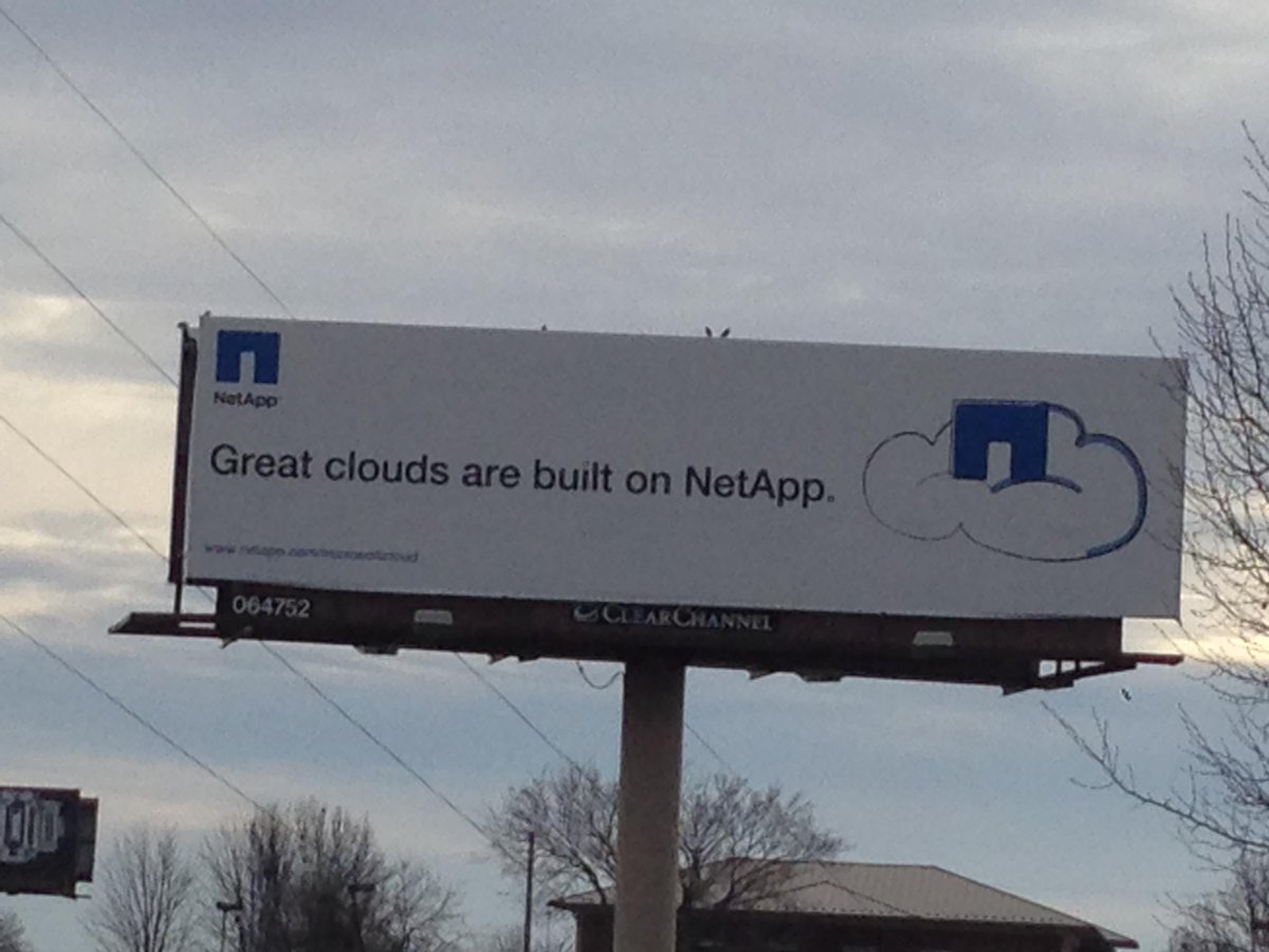 NetApp's tweet photo. Spotted: #NetAppCloud on Interstate 49 in Bentonville, Arkansas. #YepNetApp http://t.co/h1OSihTlDB