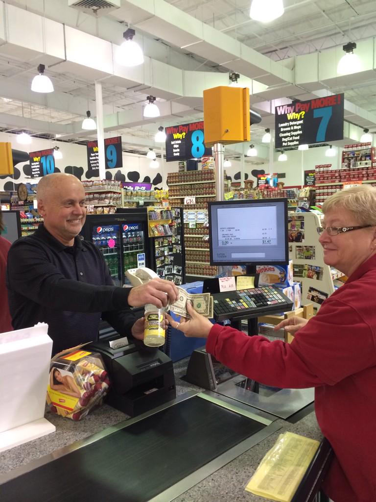 Steve the store manager making the first buy <a href="/KeithsLemonade/">KeithsLemonade</a> at Allen's in Bella Vista
