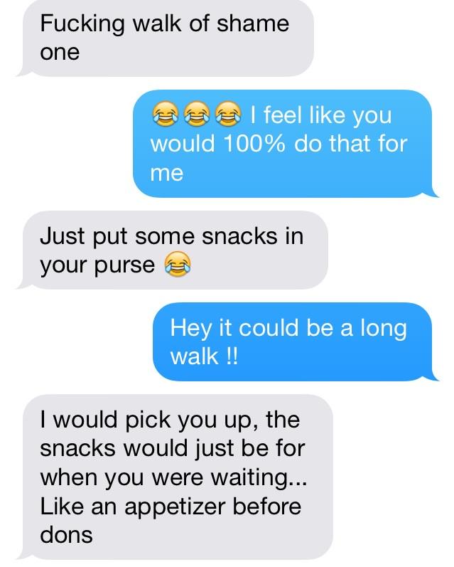 shithktsays's tweet photo. Snacks for the walk of shame 💁💁 http://t.co/emivcfHcsV