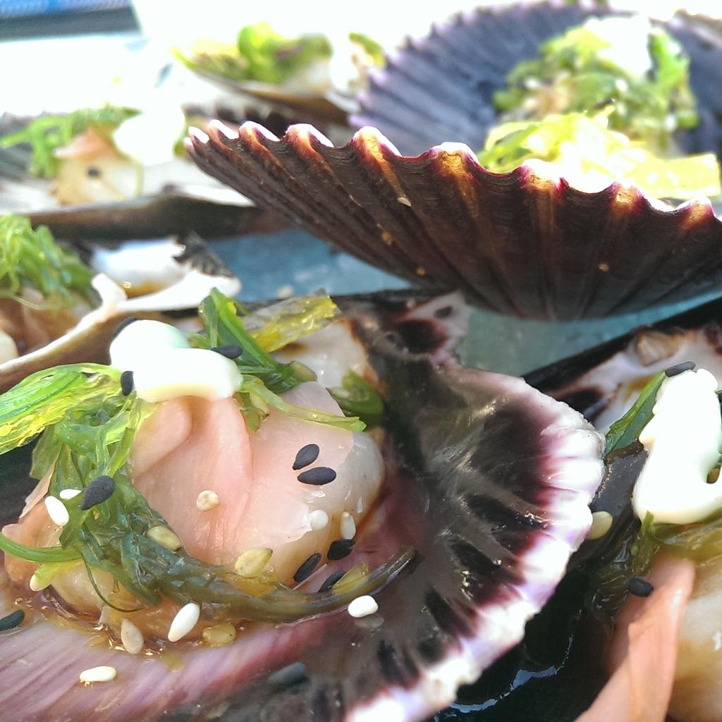 cutandflame's tweet photo. Wasabi scallops at The Cliff restaurant in Laguna Beach, CA. #thecliff http://t.co/zWNHLqwa0b