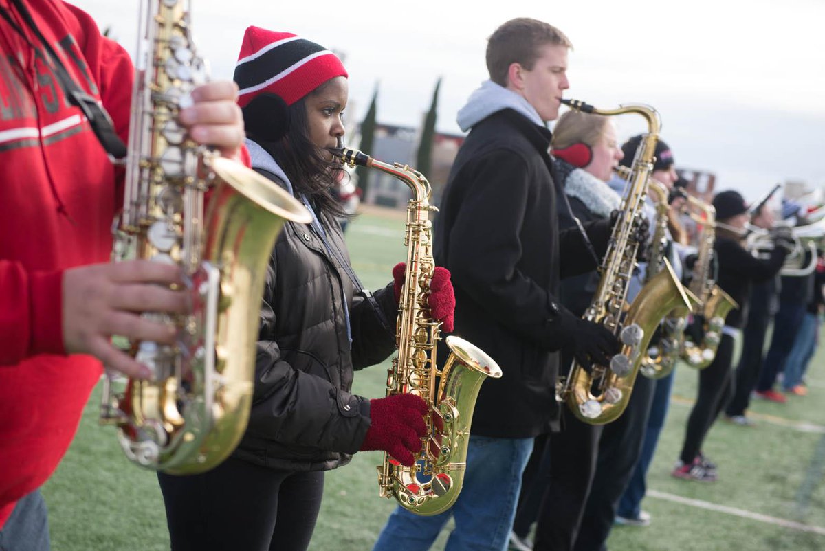 IllinoisStateU's tweet photo. Big Red @MarchingMachine was out practicing today in Frisco! They'll be at tonight's Redbird Reception around 9. http://t.co/5rz87izgoA