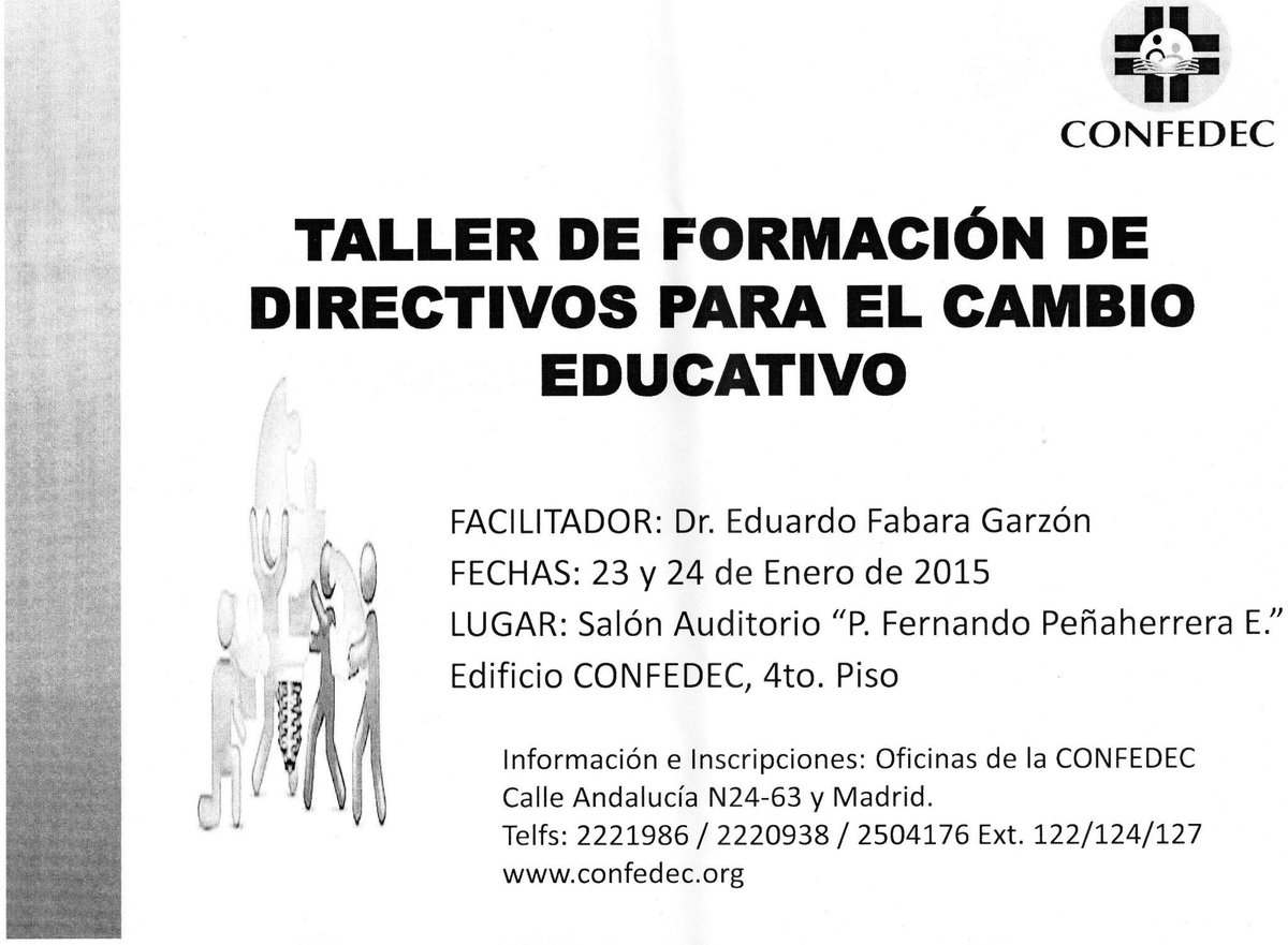 fabara2001's tweet photo. @fabara2001 
Estimados amigos: tengo a bien invitarles al Taller sobre directivos que se realizará 23 y 24 Enero http://t.co/aC4fEVxlTX