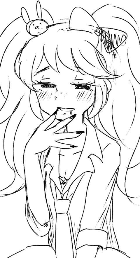(盾子ちゃんが塗ってくれたネイルおいしいよぉ…♡) 