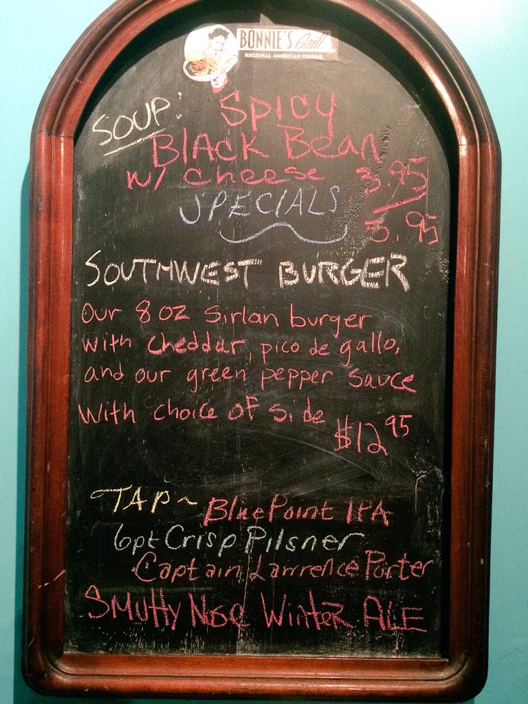 BonniesGrill's tweet photo. Specials tonight..Come on by! #bonniesgrill #parkslope #brooklyn http://t.co/eyjwZv85rW