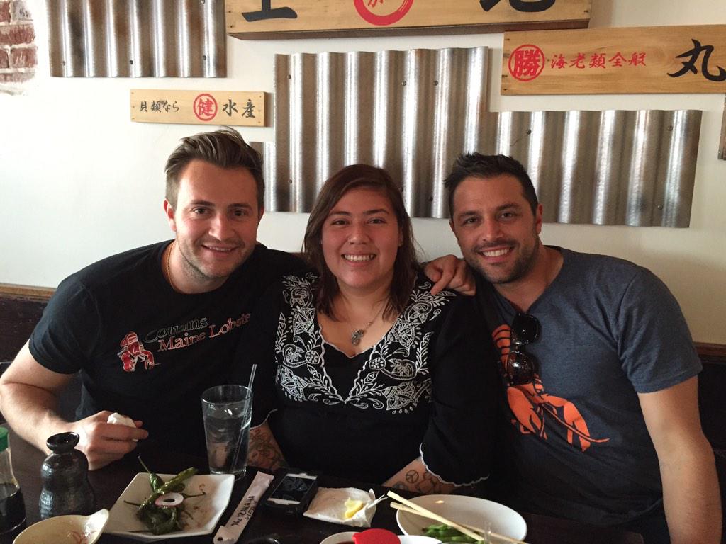 cousinsmainelob's tweet photo. Having some #Sushi with one of our amazing #Family members Narci! #TeamCML http://t.co/mXu4dBbUgw