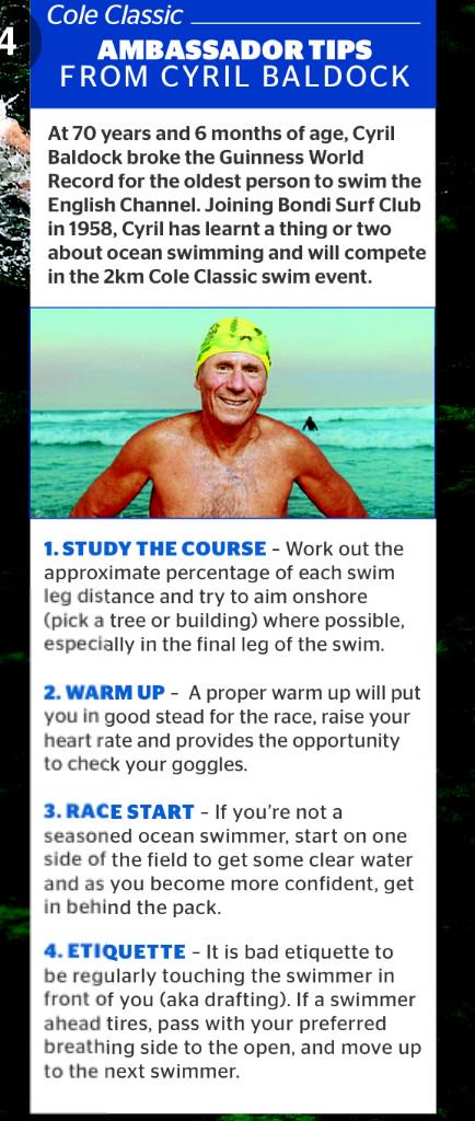 BaldockCyril's tweet photo. Pick up a copy of today's @smh for the #coleclassic event guide including my tips for preparing for the swim http://t.co/Kt3Ur08szP