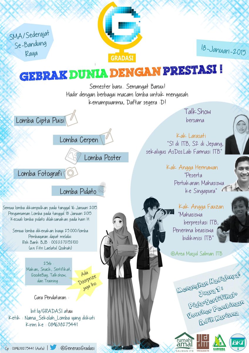 <a href="/23__2015/">SMAN 23 BANDUNG 2015</a> Yuk ikutan.Ada Lomba dan TalkShow unt SMA/sederajat se-Bdg Raya. daftar di bit.ly/GRADASI