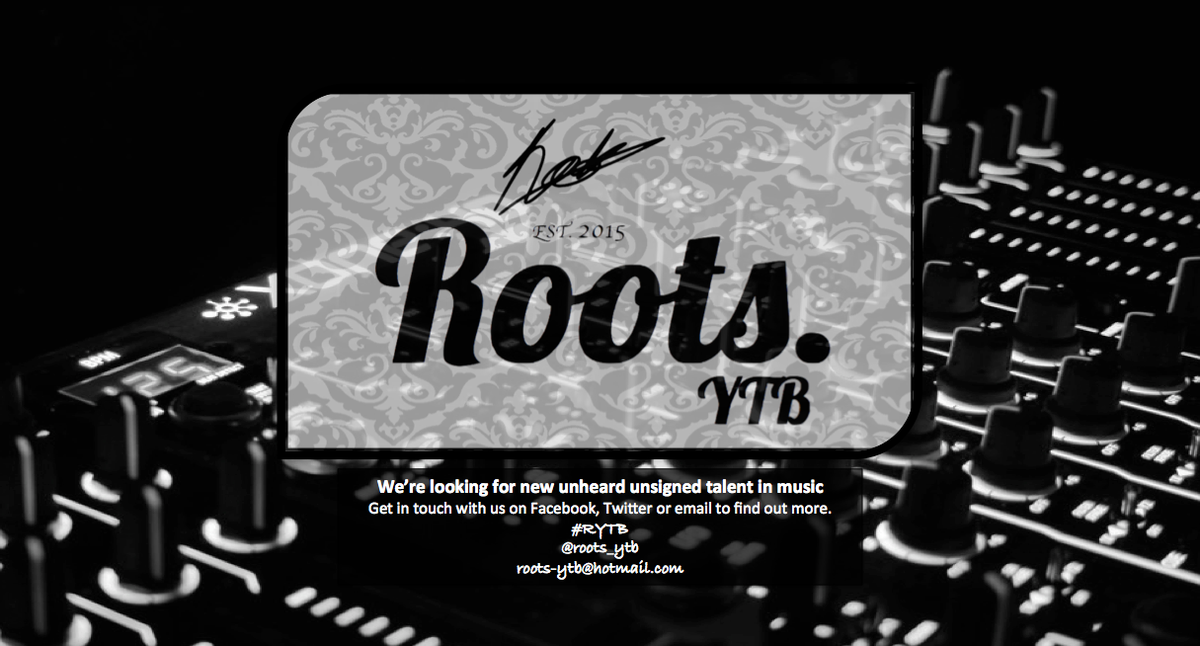 roots_ytb's tweet photo. @roots_ytb are currently looking for unheard artists producing new sounds for 2015 #GetInvolved #NewMusic2015 #RYTB http://t.co/wsctJsikVw