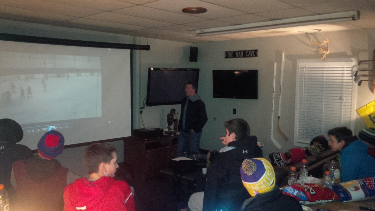 KJRMBAAA's tweet photo. Coach @ADJ_86 doing a little film session with the boys on a Friday night! #winning http://t.co/LRwYweh0YI