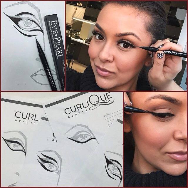 Get creative with your liner this year! Go bold or classic with <a href="/EvePearl/">Eve Pearl</a> Smudgeproof Liquid #Eyeliner.  #cateye