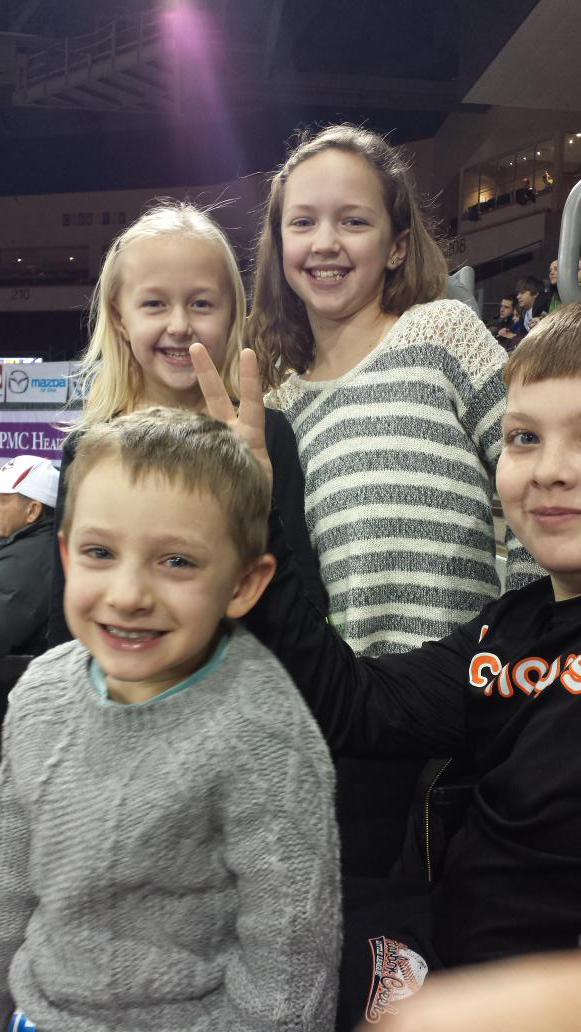 SueBresee's tweet photo. @ErieBayHawks  #selfie.  Cutest Bayhawks fans ever! http://t.co/EeiK9T1SvH