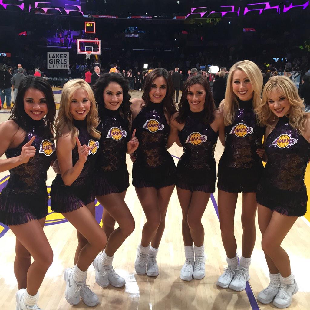 LakerGirls's tweet image. The perfect way to start the weekend! With a big Lakers victory! -Brittany #LGLivin