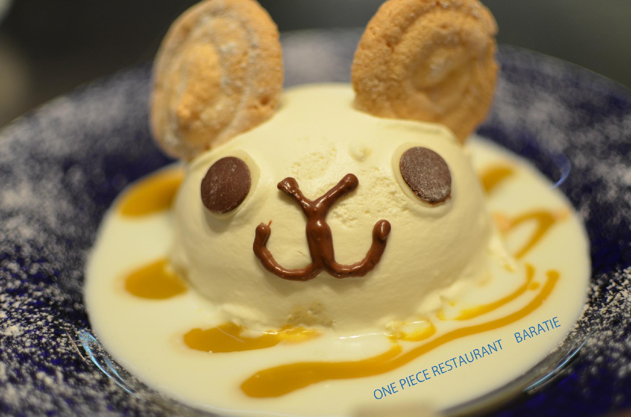 ワンピースレストラン バラティエ こんにちは 寒いですねー バラティエのランチライムは大盛況 ありがとうございます ティータイムにメリー号のデザートはいかが メリーお別れのシーンをイメージしたデザートです ワンピース バラティエ