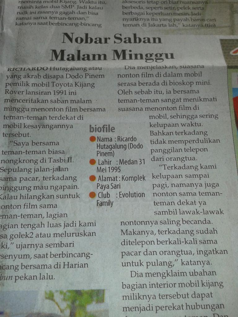 Kijangnya "Evolution"cetar membahenol.:D