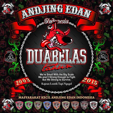Andjing Edan M. C. 12 tahun anniversary. #43C #KajeunLeutikTapiNgegel #RideWithPride