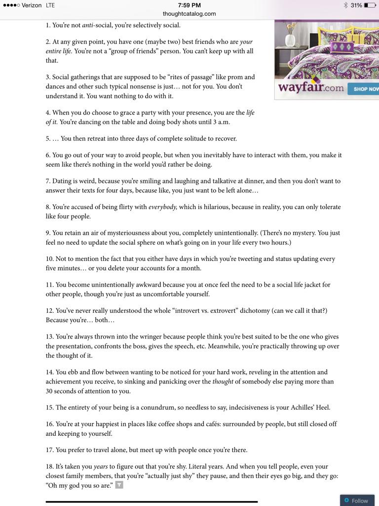 BKayeee's tweet image. “@SawyerHartman: This is me to a f**king T. #OutgoingIntrovert http://t.co/04wpJsUfJs” 😌