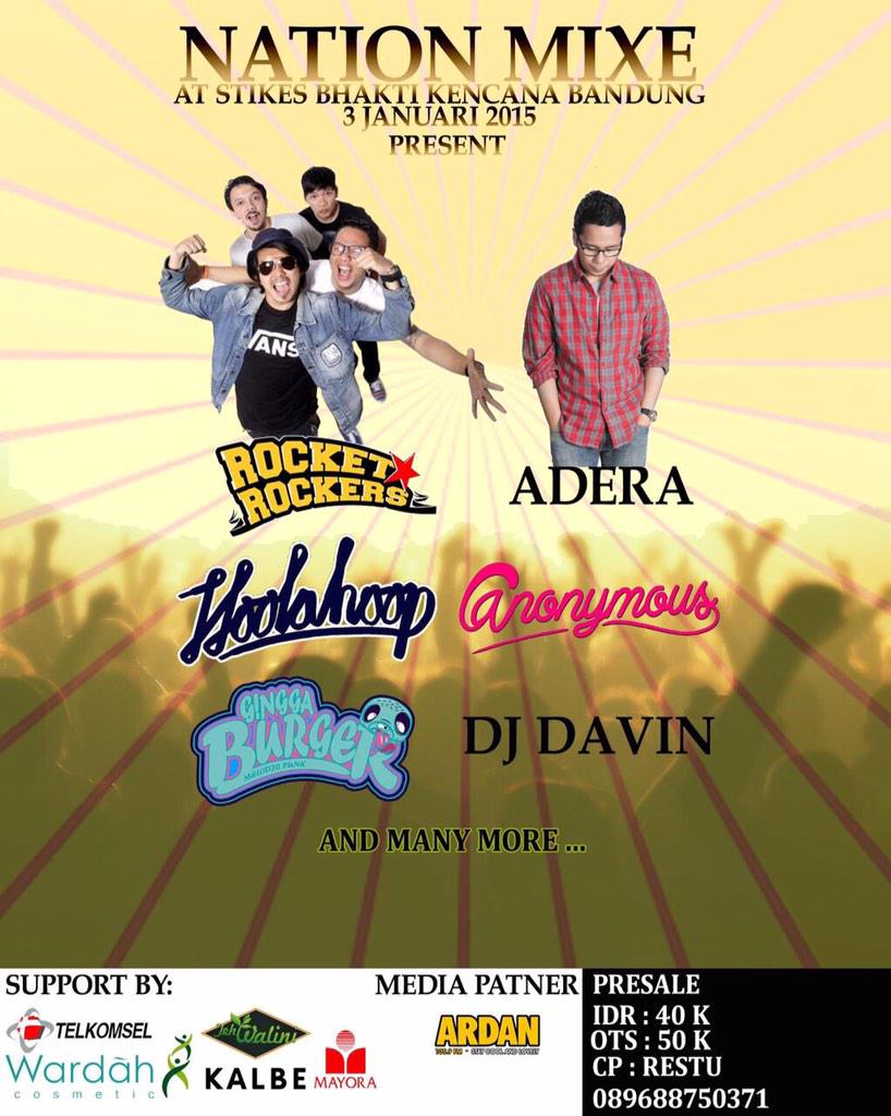 3 Januari 2015 <a href="/NationMixe2015/">NationMixe</a> STIKES BHAKTI KENCANA Bandung w/ <a href="/hoolahoopmusic/">#Hoolahoop</a> <a href="/anonymous_music/">Anonymous Music</a>