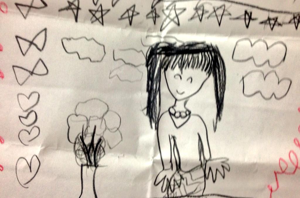 7才の頃の絵が出てきて爆笑してる 