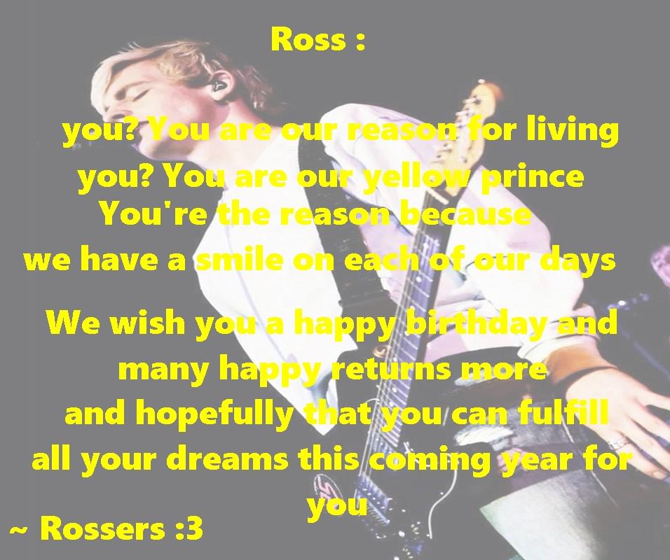Happy birthday  19 Ross lynch !!      