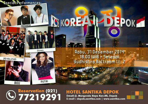 Jangan lupaaa 2Times bakal ada di depok taun baru inii xD hotel santika depok. Be there!! -Kei