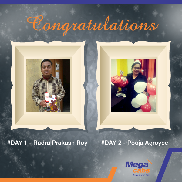 MegaCabs's tweet photo. Congrats #SantaOnTheWay winners for making their X'Mas a Mega Celebration. Enjoy Mega Cabs' special token of love. http://t.co/IooWNf7xSq