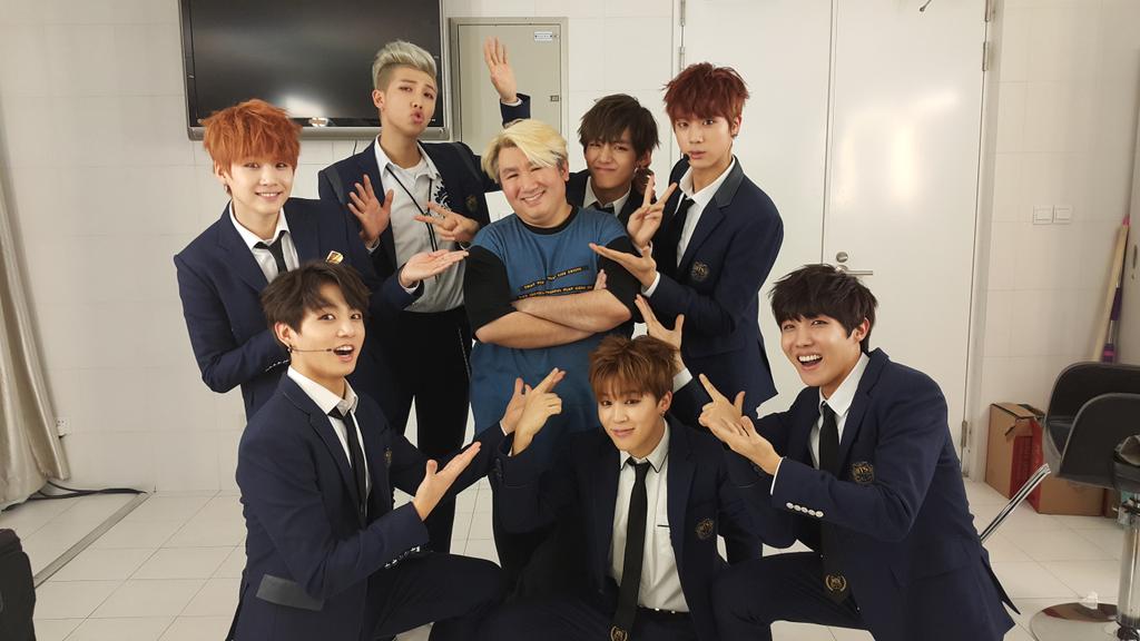 [Picture] BTS with Hitman Bang [141229]