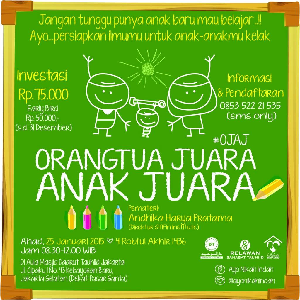 Temukan jawabannya di seminar Orangtua Juara Anak Juara #OJAJ