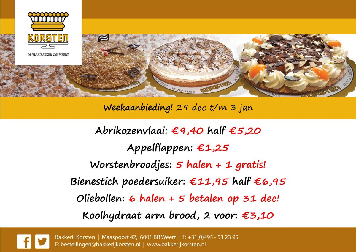 deze week knallen we met aanbiedingen! Iedereen alvast een gelukkig nieuwjaar gewenst!