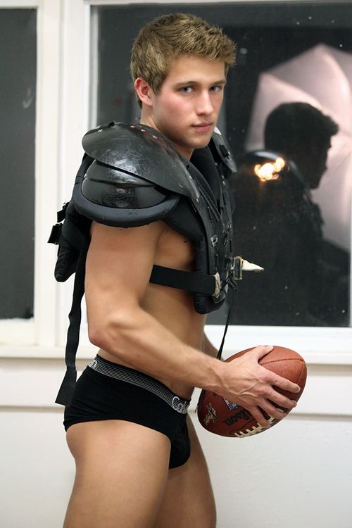 Grindr's tweet photo. How about we toss around the old pigskin? #grindrJock http://t.co/WRngSKFU7I
