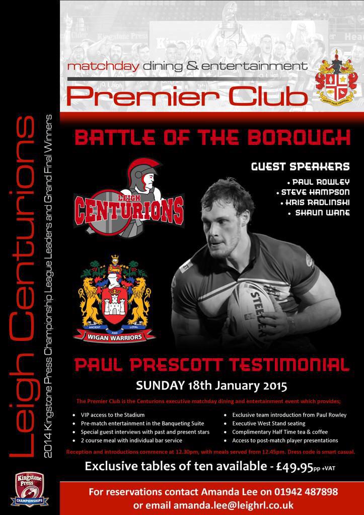 PPTestimonial14's tweet photo. Tickets are still available for the @WiganWarriorsRL Pre-Season matchup! #WWRL http://t.co/VLGmJeo94h