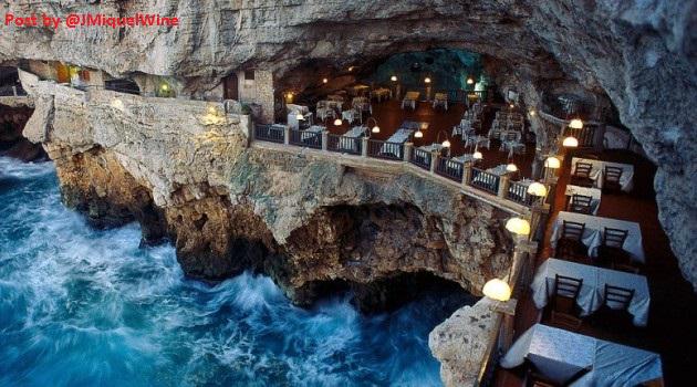 alawine's tweet photo. "How about #WINE on a CLIFF! Restaurant Grotta Palazzese Polignano a Mare #Italy #WineLover #Travel" http://t.co/phrRas6l1B MT @JMiquelWine