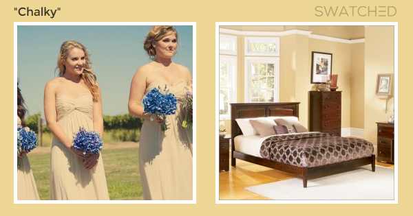 Swatchedcom's tweet photo. The http://t.co/SJ6XV6wKvq Color of the Day is "Chalky". See decor and… http://t.co/QTJuTYM9i0  #weddings #decor http://t.co/FeUVjhsayv