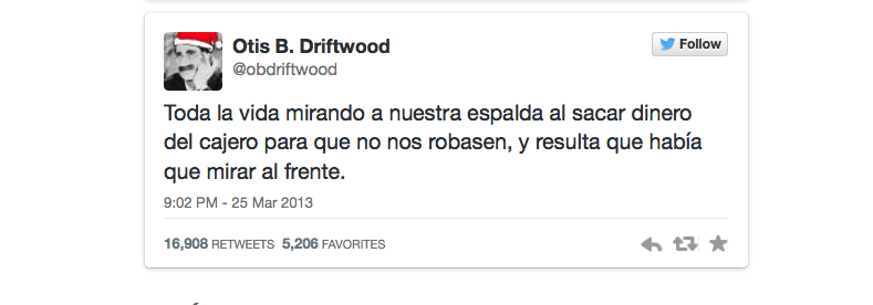 verne's tweet photo. Los 100 mejores tuits de humor en español (o no) http://t.co/qeXYU25EXT #lomásleído #2014 http://t.co/3ik7pGuV9D