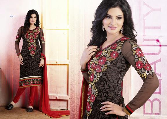 churidar with net neck