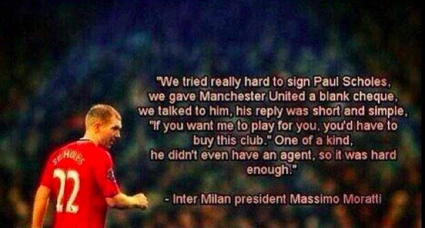 Nowfootball's tweet photo. Inter Milan president Massimo Moratti on Paul Scholes http://t.co/P0oFdLhrwR