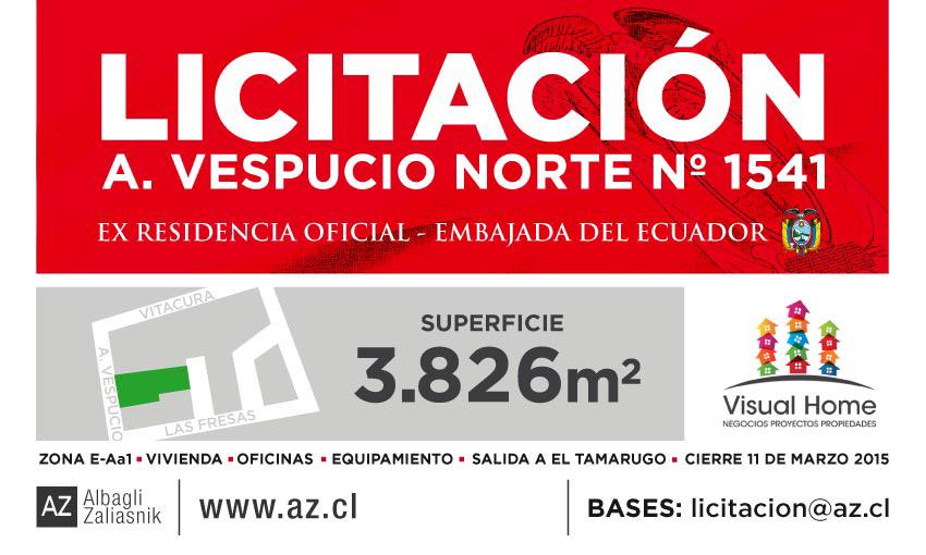 Visualhomesprop's tweet image. LICITACIÓN, EXCELENTE TERRENO, USO MÚLTIPLE, BASES: az.cl @Visualhomesprop , email: licitacion@az.cl