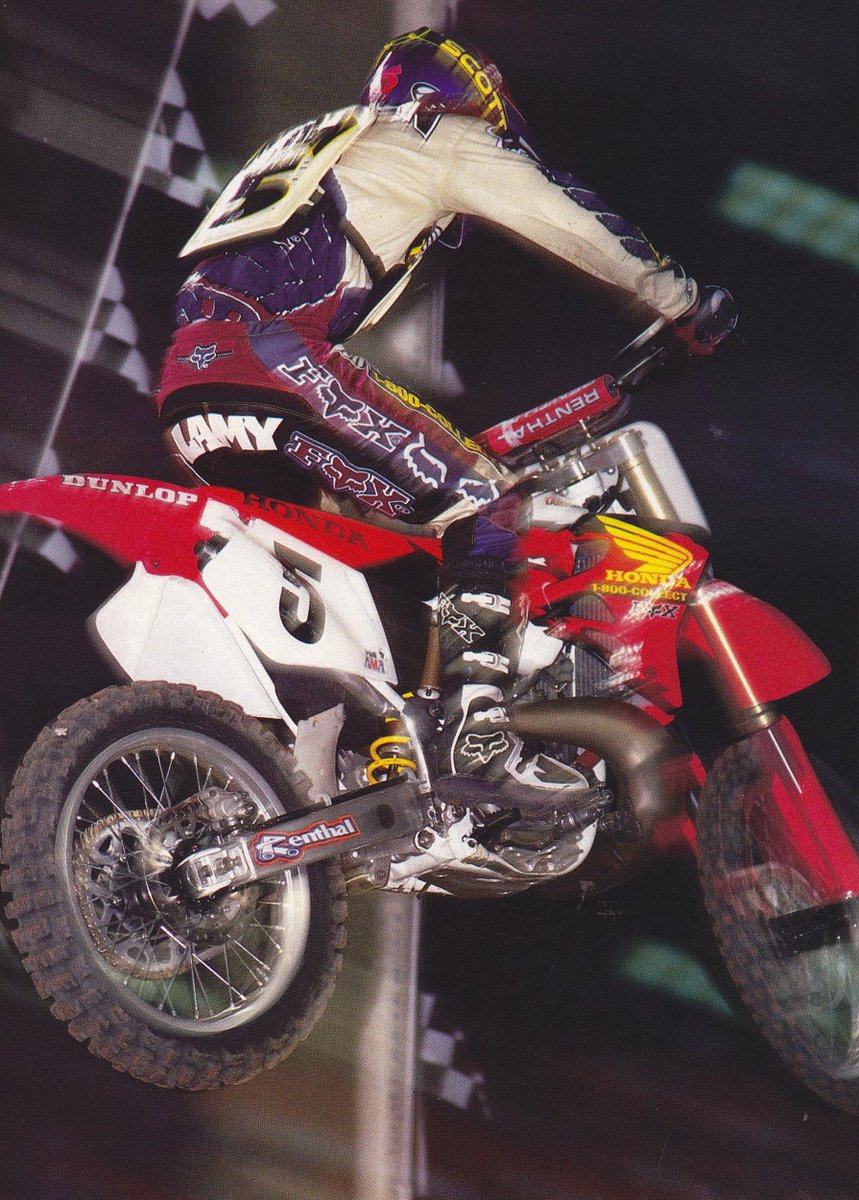 TonyBlazier's tweet photo. cLASSIC mx PIC OF THE DAY. Steve Lamson 1995 #TheRedRiders http://t.co/R1WtHNW2A3