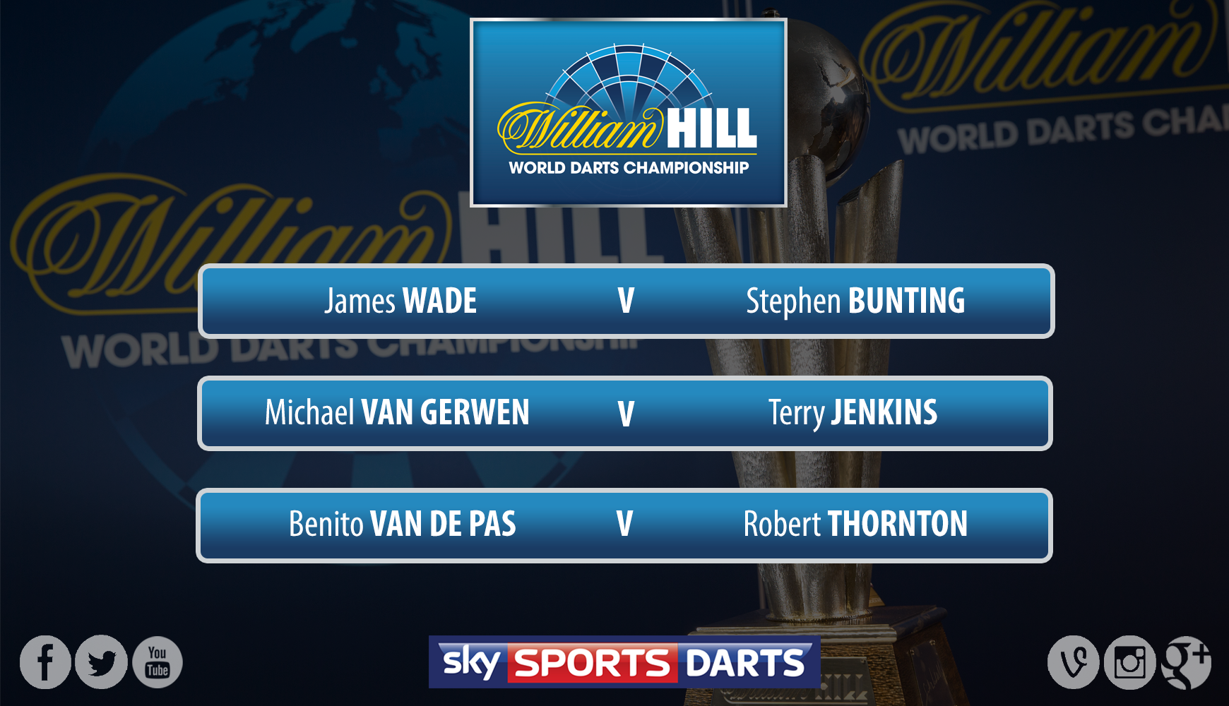 PDC Darts on Twitter "SCHEDULE Almost time for today's WillHillBet