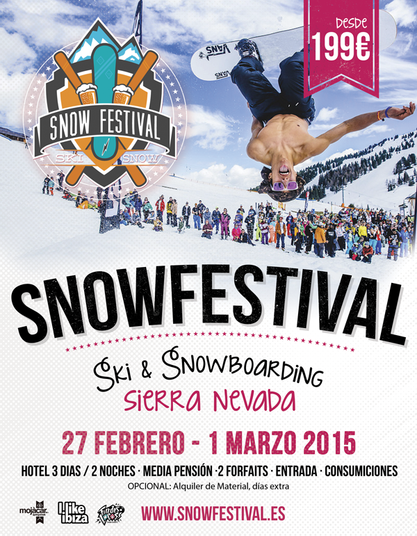 snowfestival.es
desde 199€

Hotel ***
Media Pensión buffet libre
Forfait
Entradas+copa
Djs
Y+
RT y GANA VIAJES