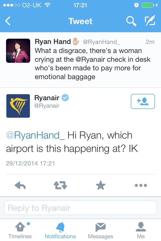RyanHand_'s tweet image. I can't believe @Ryanair have just fallen for this joke LOL retweet!!!