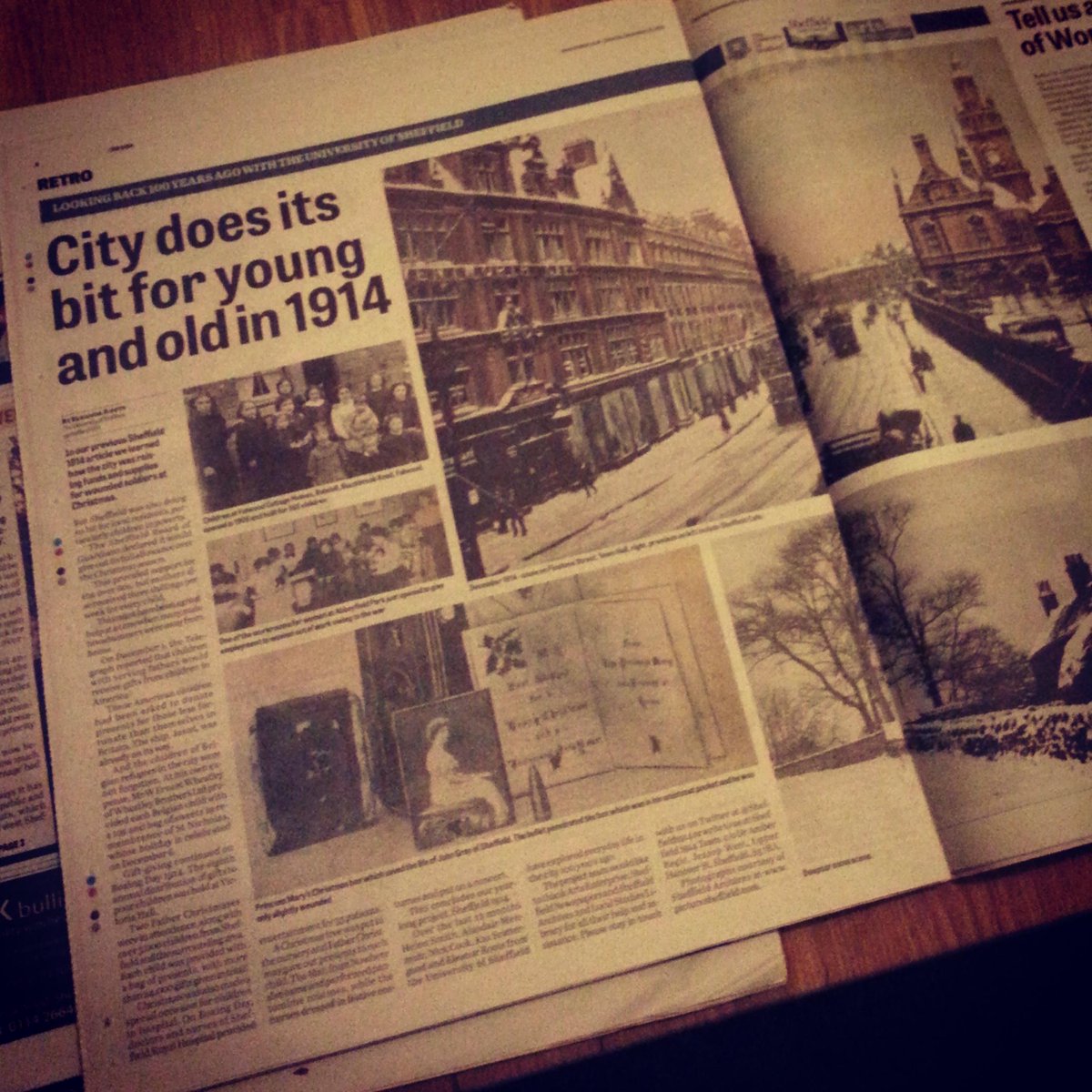 Sheffield1914's tweet photo. Did you read our final #Sheffield1914 article in @SheffieldStar on 20th Dec? @eleanor_roots on Christmas charity. http://t.co/NZCx6veRV7