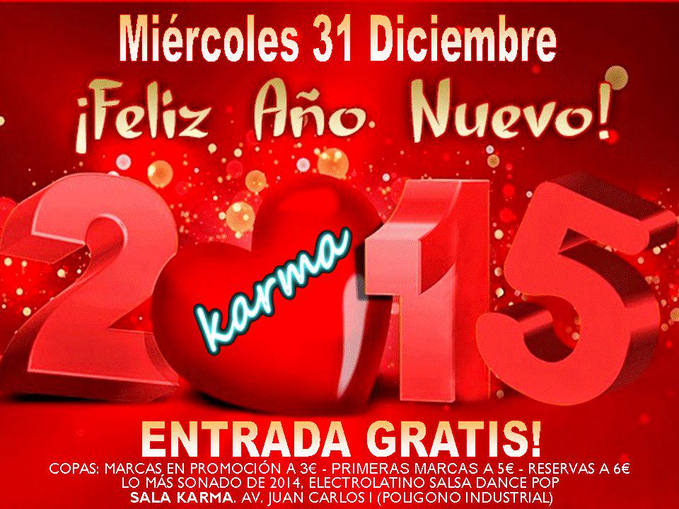 ¡Celebra la #NocheVieja en <a href="/DiscotecaKarma/">Discoteca Karma</a>!
#EntradaGRATIS. Copas a 3€, 5€ o 6€, según marcas, auténticas 100%.