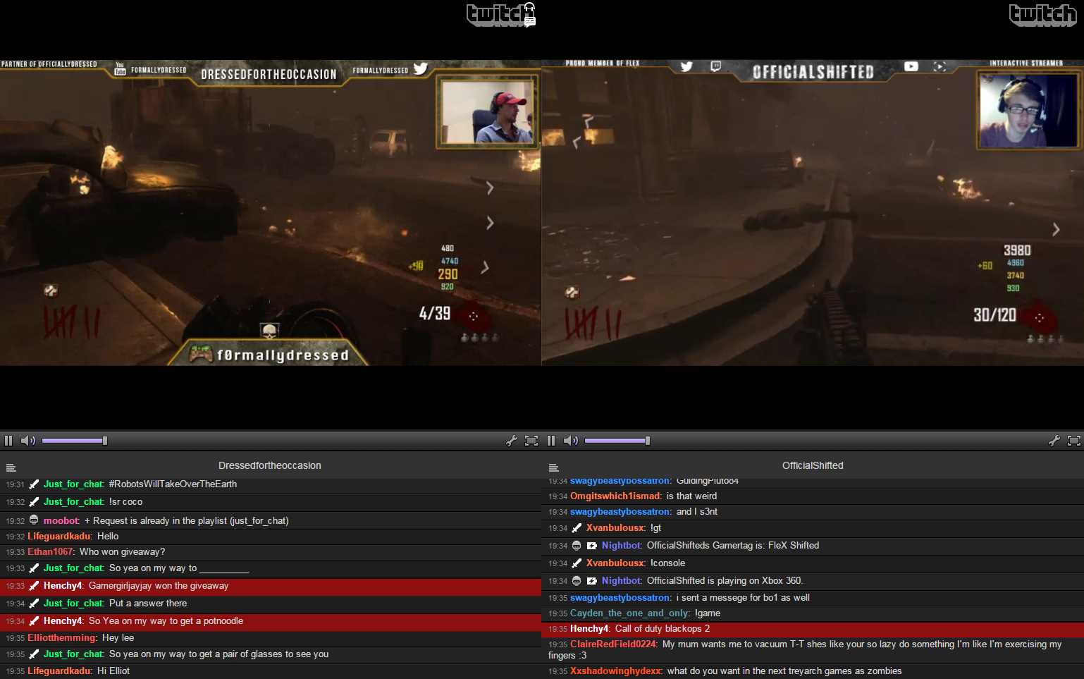 Perfect use of my TV in my opinion, watching two great streams http://t.co/u50DJcDJKe