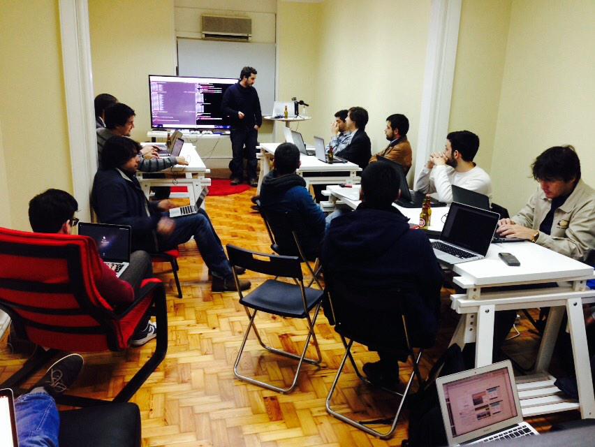 nelsonic's tweet image. Attending the require(&apos;lx&apos;) Meetup @YLDio Lisbon HQ coding #ZeroMQ micro-service oriented architecture @nodejs apps